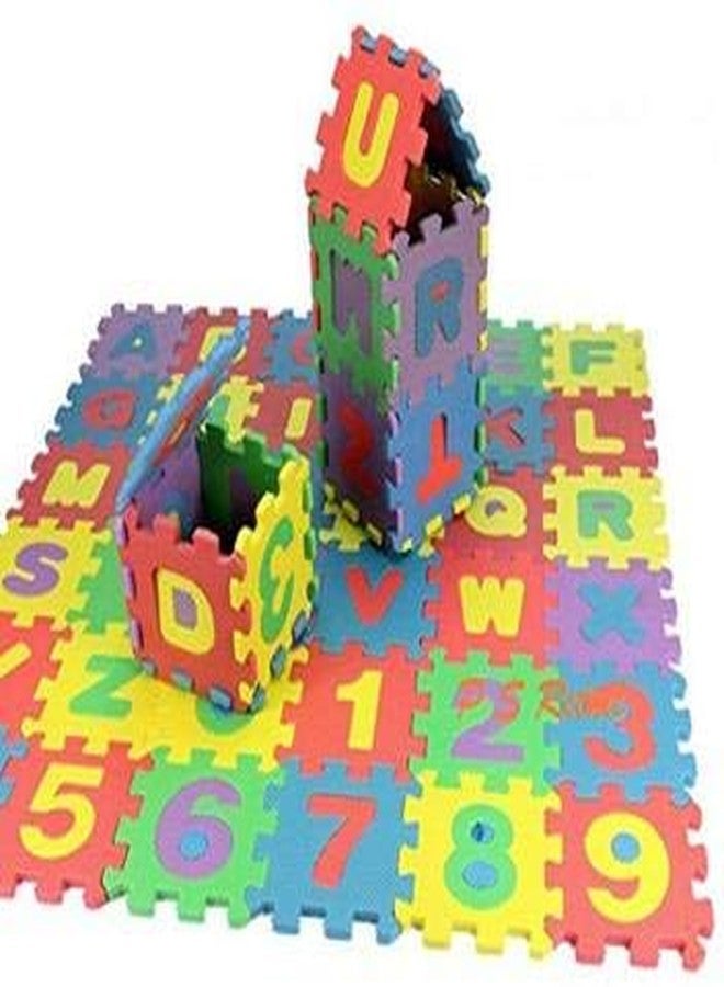 Asera Mini Puzzle Foam Mat for Kids,Interlocking Learning Alphabet and Number Mat for Kids (36 Pcs) - Image 4